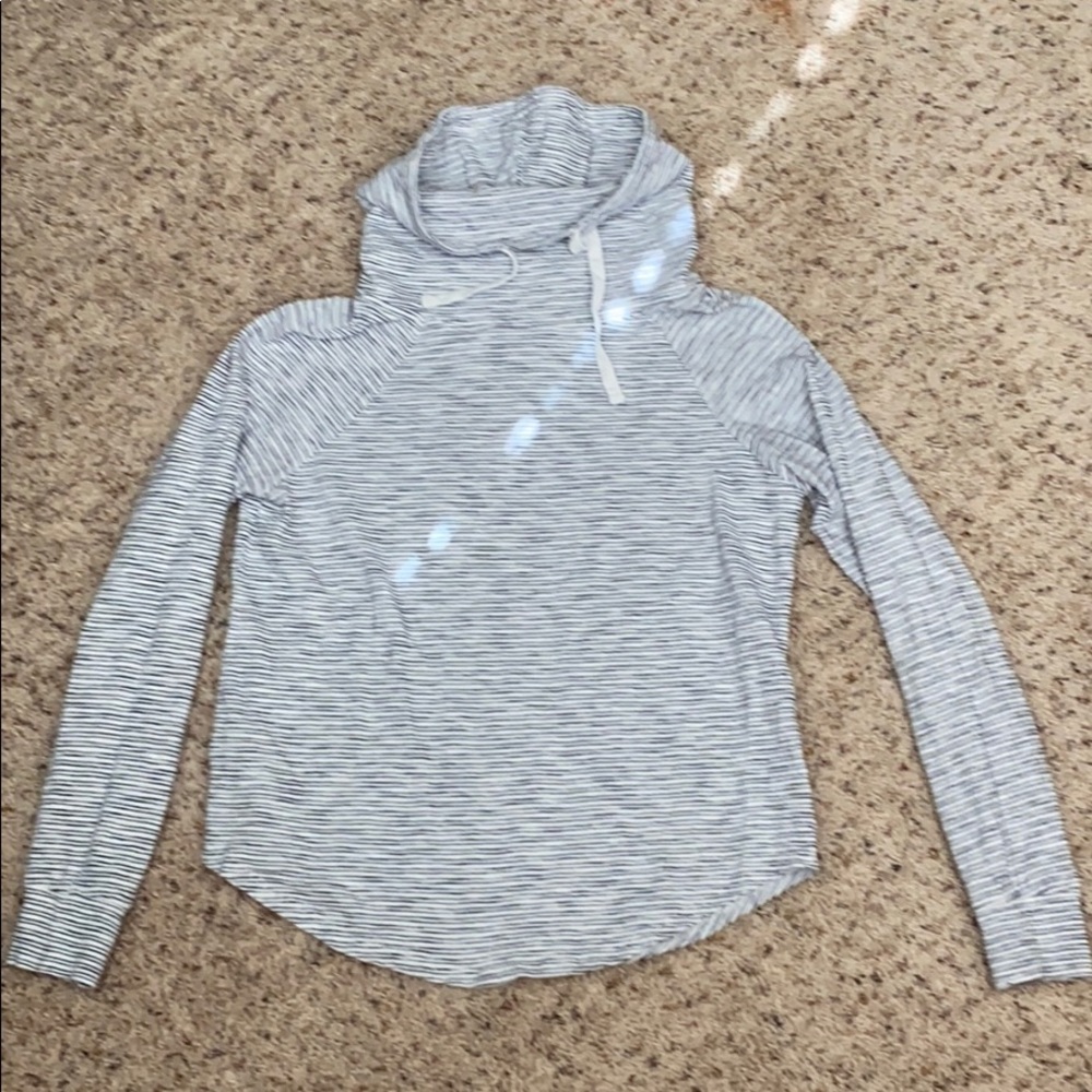 Striped Cowl neck Pullover